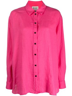 Scotch & Soda long-sleeve linen-flax shirt - Pink