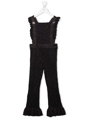 Scotch & Soda metallic-thread knit jumpsuit - Black