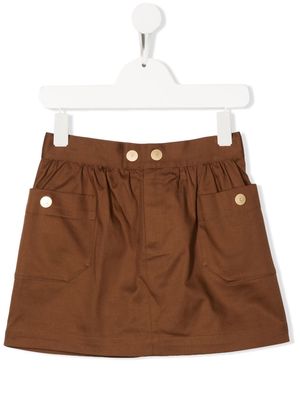 Scotch & Soda organic-cotton mini skirt - Brown