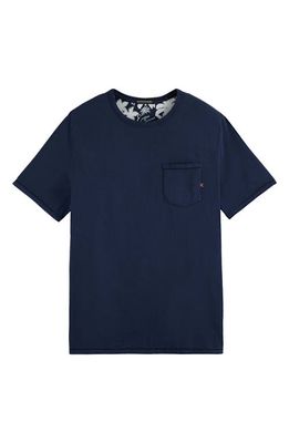 Scotch & Soda Organic Cotton Pocket T-Shirt in 0004-Navy
