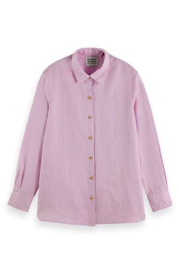 Scotch & Soda Oversize Linen Shirt in 0503 - Lavender