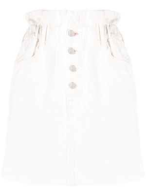 Scotch & Soda paperbag-waist denim skirt - White