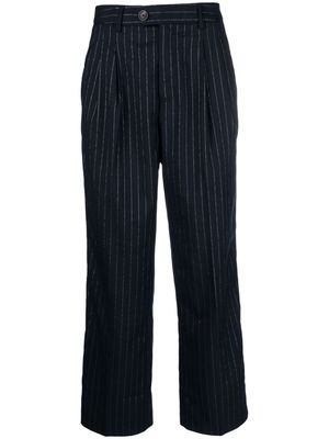 Scotch & Soda pinstripe-pattern straight-leg trousers - Blue