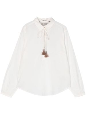 Scotch & Soda pintuck-detailing cotton shirt - Neutrals