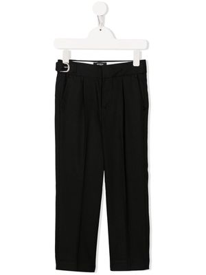 Scotch & Soda pleated straight-leg trousers - Black