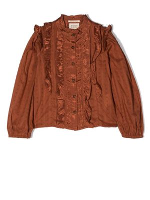Scotch & Soda ruffle-trim blouse - Brown