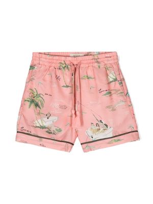 Scotch & Soda Sea Life-print shorts - Pink