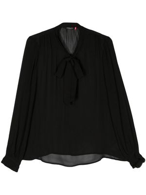 Scotch & Soda semi-sheer crepe blouse - Black