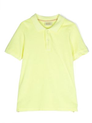 Scotch & Soda short-sleeved cotton pollo shirt - Yellow