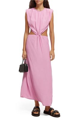 Scotch & Soda Sleeveless Cutout Waist Dress in 5693-Orchid Pink