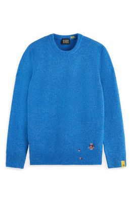 Scotch & Soda Softie Mélange Sweater in 6186-Rhythm Blue