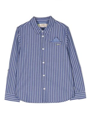Scotch & Soda stripe-print organic cotton shirt - Blue