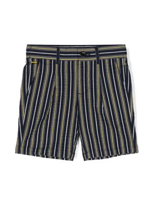 Scotch & Soda striped cotton bermuda shorts - Blue