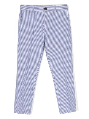 Scotch & Soda striped cotton chino trousers - Blue