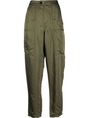 Scotch & Soda tapered-leg high-waisted trousers - Green