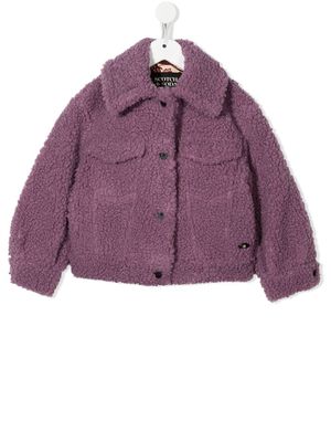 Scotch & Soda teddy-fleece trucker jacket - Purple