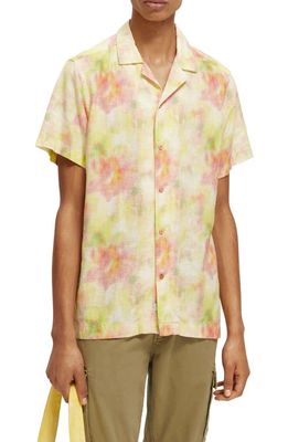 Scotch & Soda Tie Dye Slim Fit Button-Up Camp Shirt in 5729-Multi Tie Dye