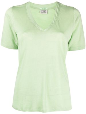 Scotch & Soda V-neck short-sleeved T-shirt - Green
