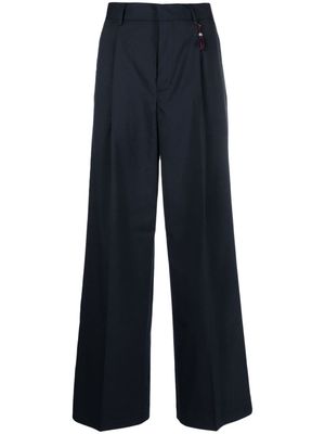 Scotch & Soda wide-leg concealed-fastening trousers - Blue