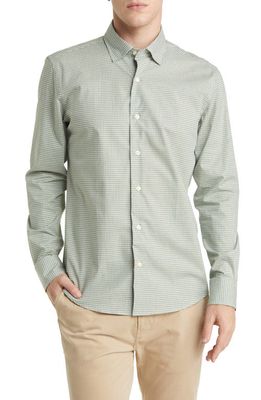 Scott Barber Gingham Button-Up Shirt in Turf