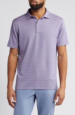 Scott Barber Gradient Stripe Technical Jersey Polo in Country Blue 