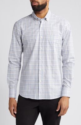 Scott Barber Plaid Organic Cotton Button-Down Shirt in Slate 