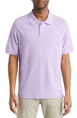Scott Barber Solid Piqué Polo in Lilac