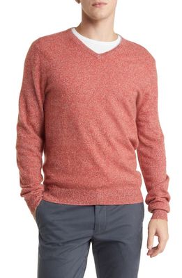 Scott Barber V-Neck Cashmere Sweater in Brick