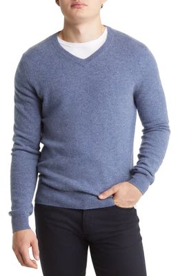 Scott Barber Wool & Cashmere V-Neck Sweater in Baltic