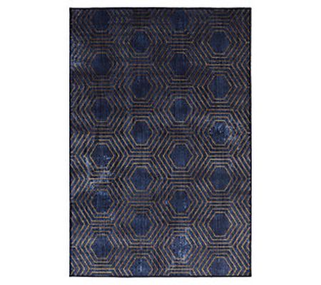 Scott Living Hexagon Lines 5'3" x 7'10" Area Ru g