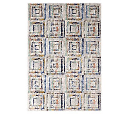 Scott Living Weathered Squares Multi 5'3" x 7'1 0" Area Rug