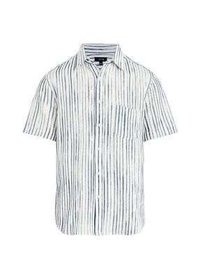Scott Striped Cotton Short-Sleeve Shirt