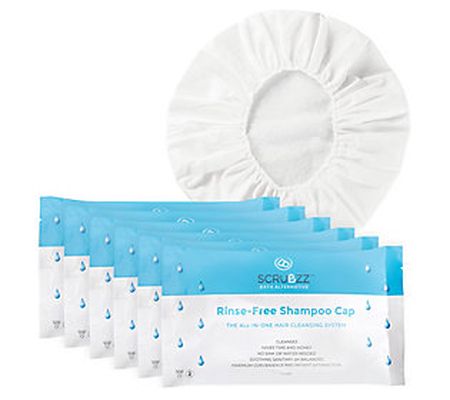 SCRUBZZ Rinse Free 6 Pack Shampoo Caps