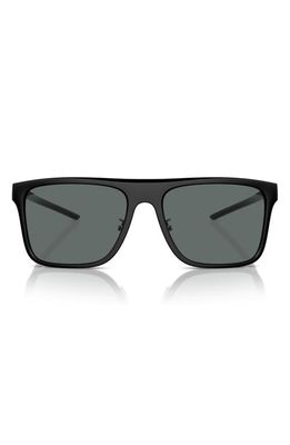 Scuderia Ferrari 58mm Polarized Square Sunglasses in Matte Black