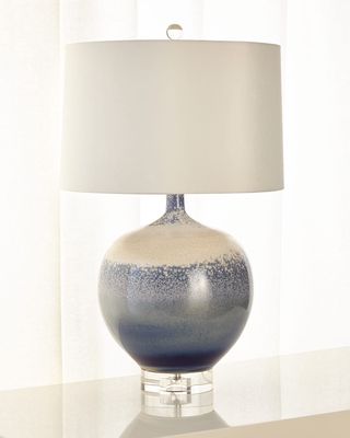 Sea and Surf Porcelain Lamp