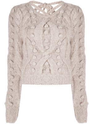 Sea Caden cable-knit wool jumper - Grey