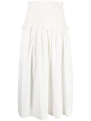 Sea Casey cotton midi skirt - White