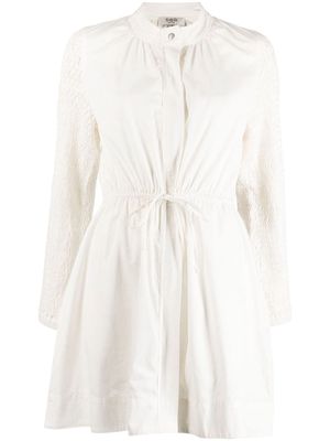 Sea Casey long-sleeve belted dress - White