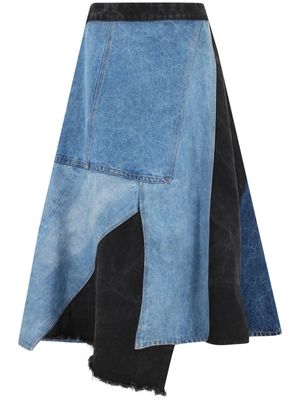 Sea Elena patchwork denim skirt - Blue