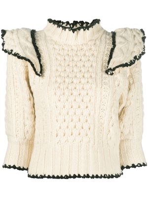 Sea Ferdi ruffle-detail jumper - Neutrals