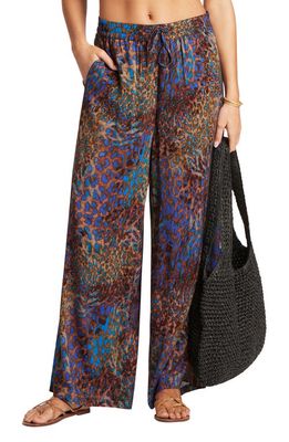 Sea Level Cover-Up Palazzo Pants in Blue