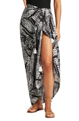 Sea Level Cover-Up Sarong in Black