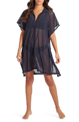 Sea Level Mesh Shirt Cover-Up in Night Sky