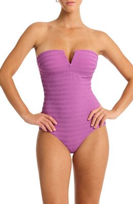 Sea Level Palisades V-Wire One-Piece Swimsuit in Orchid 