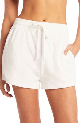 Sea Level Safter Terry Knit Cover-Up Shorts in White