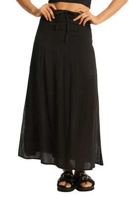 Sea Level Sunset Beach Cotton Gauze Cover-Up Skirt in Black at Nordstrom, Size Small