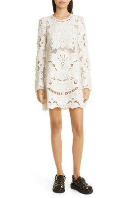 Sea Lysa Long Sleeve Cotton Lace Dress in Cream