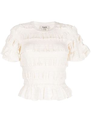 Sea Mable ruffled blouse - Neutrals