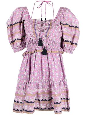 Sea Perry floral-print mini dress - Purple
