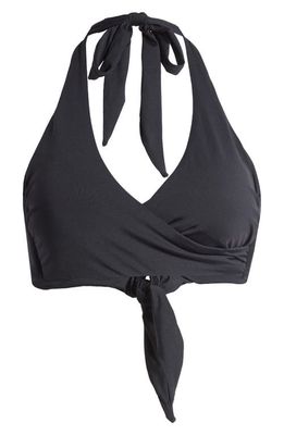 Seafolly Collective DD-Cup Wrap Front Bikini Top in Black
